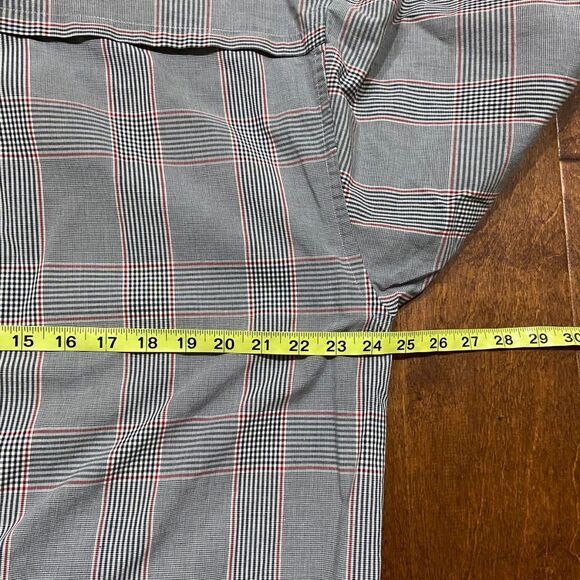 Tommy Hilfiger Vintage Y2K Button Front Grey Red Cotton Shirt Men's Size Large - Picture 9 of 10